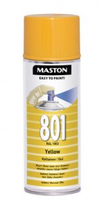 Spraymaali Maston 100 - Keltainen 801 RAL1003 400ml 
