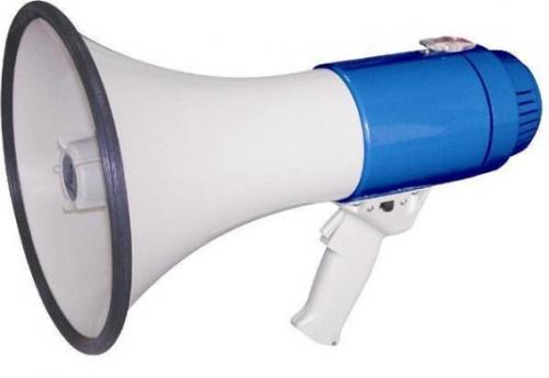 Megaphone with siren function