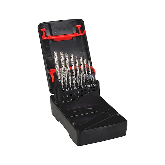 Kierukkaporanteräsarja HSCo DIN 338 tyyppi 1,0-10,0mm/0,5mm ZEBRA 19kpl