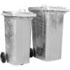 Steel waste bin galvanized 140 L