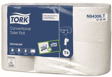 Toilet paper Tork Standard 2-ply 42 rolls/bag