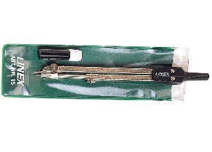 Adjustable compass with lead tip Linex 15 +varaly fairies