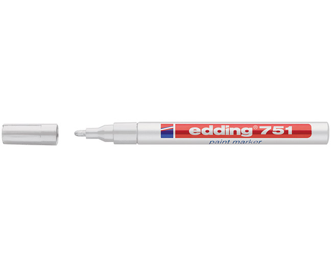 Maalikynä Permanent Marker Edding 751 1.2mm valkoinen