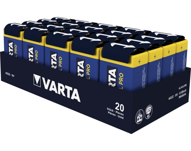 Varta Industrial Pro E / 9V 6LF22 Akku 20kpl