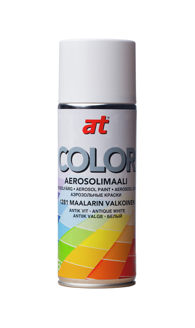 Spraymaali AT Color Spraymaali 1281 maalarinvalkoinen 400/520ml 