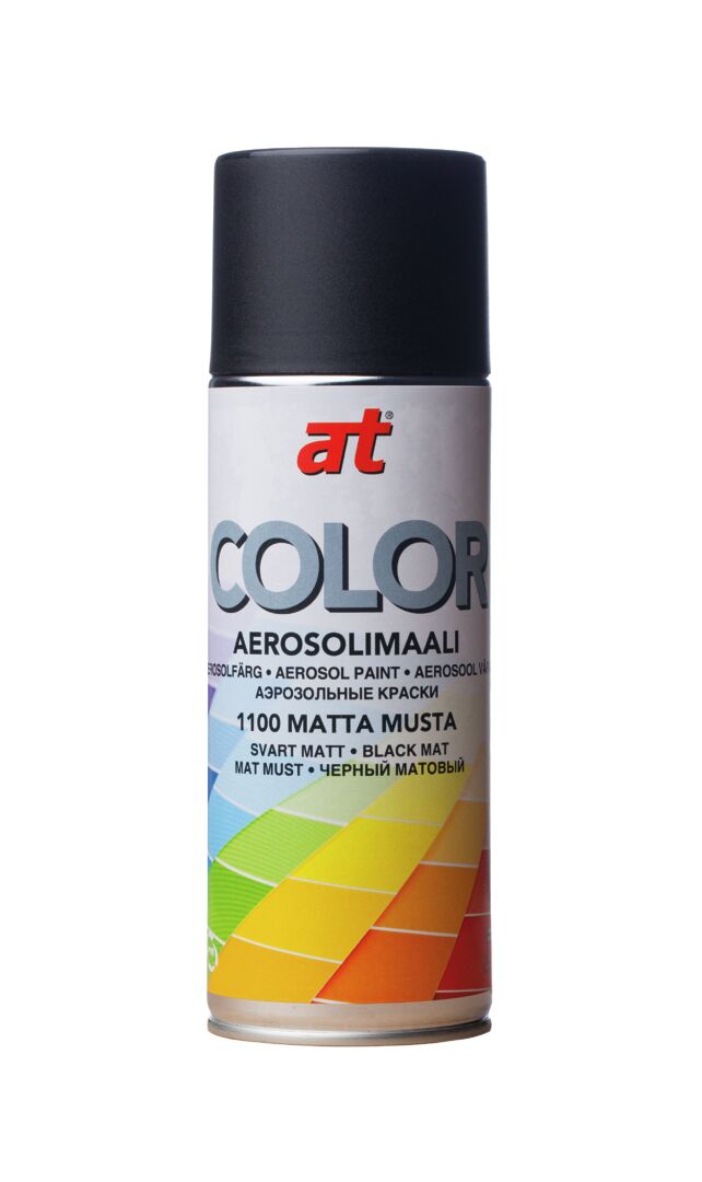 Spraymaali AT Color 1100 mattamusta 400/520ml 