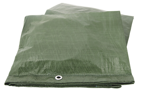 Green tarpaulin 6x10m