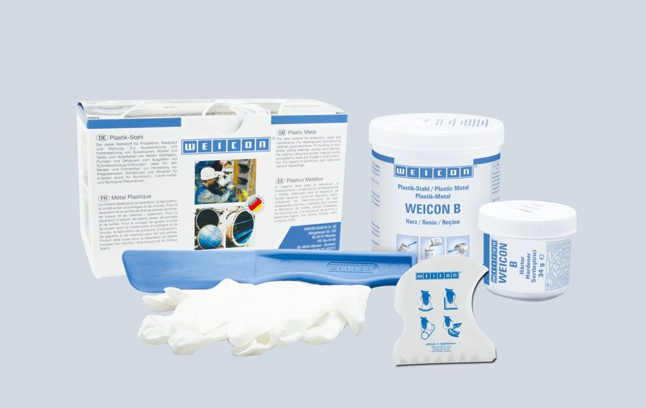 Weicon B 500ml steel-filled epoxy resin system for repairs and moulding